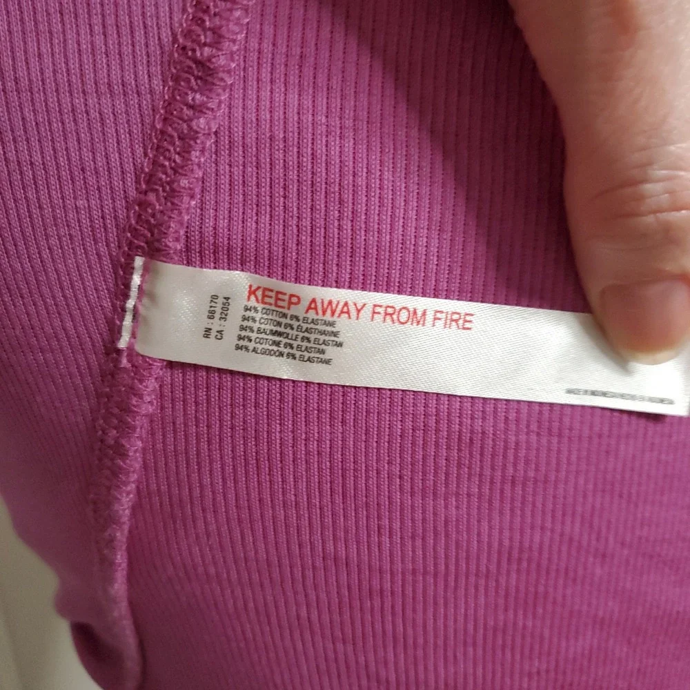 Intimately Free People Purple Ribbed Scoop U-Neck Tank Top Back Seam Womens S/P - Picture 10 of 12